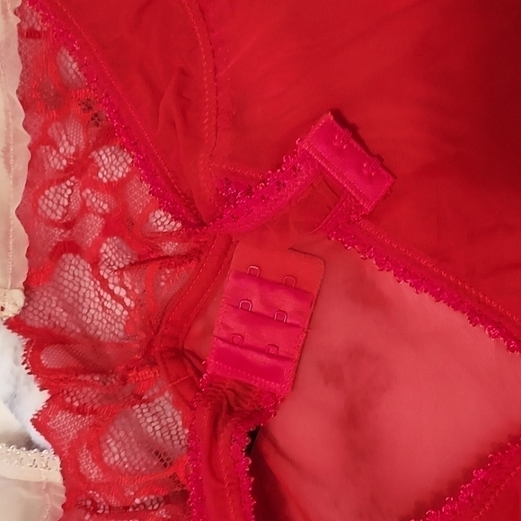 Frederick's of Hollywood Lace Mesh High Neck Chemise - Picture 7 of 9